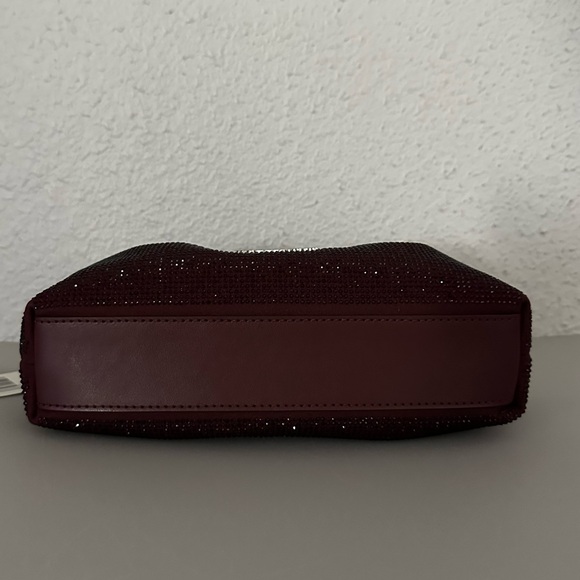 NWT MICHAEL MICHAEL KORS Nola Small Crystal Embellished Chain Crossbody Oxblood - Picture 13 of 16